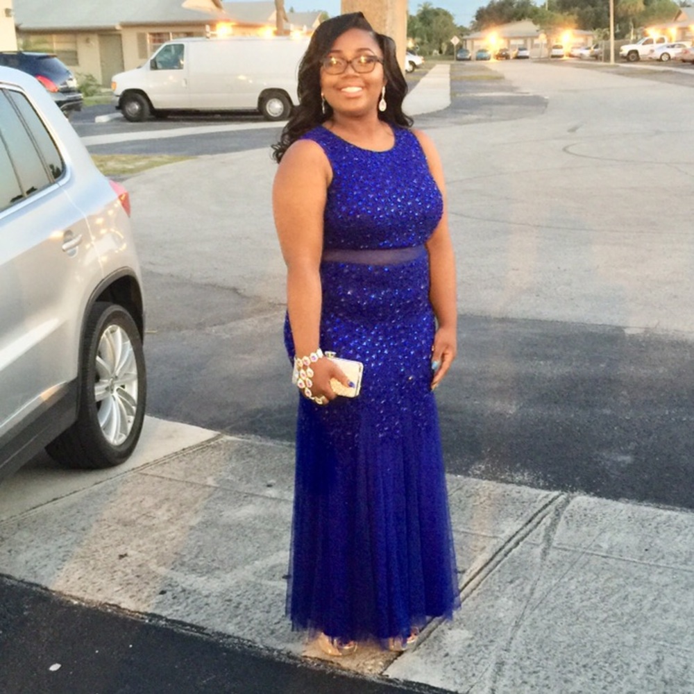 Blue prom, wedding or ball dress